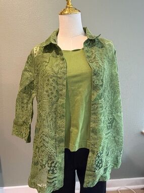 Vintage ELCC Green two piece set size medium